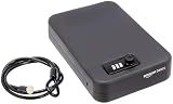 Amazon Basics Portable Security Case Lock Box Safe with Combination Lock for Documents, Valuables, Personal Items, Dorm Room, Home, Large, Black