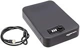 Amazon Basics Portable Security Case Lock Box Safe with Combination Lock for Documents, Valuables, Personal Items, Dorm Room, Home, Large, Black