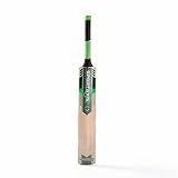 SPORTSAXIS Hitwin Grade 2 Kashmir Willow Cricket Bat, Rubber Grip, Concave Back Profile, Semi Round Bottom, Full Size