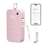 ORGSTA S001 Label Maker Machine with Tape, Portable Bluetooth Label Maker for Home and Office Organization, Thermal Label Printer Mini Sticker Maker with Multiple Templates, Pink