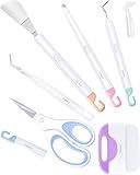 Sooez Weeding Tools for Vinyl, 6PCS Basic Tools Set, Precision Craft Vinyl Tool Kit, Scoring Stylus/Weeder/Scraper/Spatula/Tweezers/Scissors for Vinyl,Paper & Iron-on Projects