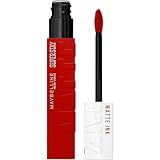 Maybelline Super Stay Matte Ink Liquid Lipstick Makeup, Long Lasting High Impact Color, Up to 16H Wear, Exhilarator, Ruby Red, 1 Count, Packaging May Vary