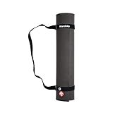 Manduka Yoga Commuter Mat Carrier - Eco-Friendly Cotton, Easy to Carry, Hands-Free, For All Mat Sizes, Black, 68" x 1.5"