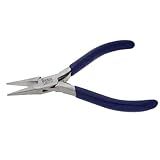 The Beadsmith Chain-Nose Pliers 4-1/2" Long with Fine Tips and Navy Blue Handles, Jewelry Making and Repair Tool