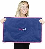 Magic Gel Extra Large Reusable Ice Pack (15" x 23.5") for Max Back and Full Body Pain Relief from Injuries, Swelling, Bruises, Sprains - Ice Blanket for Sleeping & Physical Therapy