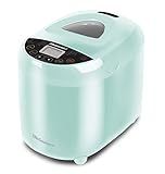 Elite Gourmet Programmable Bread Maker, 2 lb Loaf, 3 Sizes, 19 Presets incl. Gluten-Free, Dough & Jam, Delay Timer, Mint