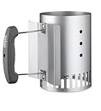 Weber Rapidfire Compact Chimney Starter – Charcoal Grill Accessory That Lights Coals in Under 15 Minutes, Ideal for Smaller Grills (Smokey Joe & Jumbo Joe)