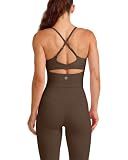 SUUKSESS Twist Back Womens Workout Sets Yoga Gym Set Pilates Outfits