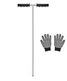 GADFISH Stainless Steel Soil Probe Rod,32-48 Inch Hight Adjustable Ground Rod Tool with T-Handle for Locating Septic Tanks,Underground Pipes,Water Lines,Graves and Gopher Runs