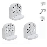 Indoor Outdoor Camera Bracket ABS Plastic Wall Mount L-Shaped Bracket for Security Dome IP Camera Mounting, Junction Box Cable Management (2.5in-SL-3PACK)