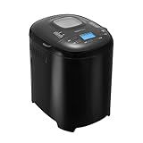 Amazon Basics Programmable Bread Maker, 2 Pound Non-Stick Automatic Bread Making Machine, 14 Settings for Breads, Doughs, Gluten-Free Options and More, LCD Display, Black