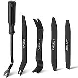 AXELECT Car Trim Removal Tool Kit 5 Pack,Body Panel Removal Tool for Door Dash Dashboard Panel Pry Tool Fastener Remover, Upholstery Tools Car Audio Trim Removal Tool Black