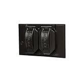 Hubbell-Raco 5180-2 2-Hole Weatherproof Device Cover, 4-9/16 in L X 2-13/16 in W X 1 in T, Bronze