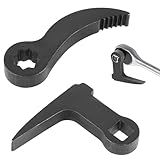 2pcs Pry Bar Wrench Adaptor Head, 1/2" Drive L-Shape Ratchet Pry Bar Adapter & Crowbar Head with Band Sawtooth Half Shaft Car Repair Tools Attachment for Tight Space