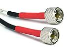 Extreme Consumer Products RG8X Coax Cable 10 ft with PL259 Connectors Installed, 50 Ohm Low Loss CB Antenna Cable for CB Radio, Ham Radio, VHF Marine Antenna, USA Made, Direct Burial Rated, Red