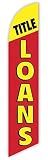 GLOBAL ADVERTISING SOLUTIONS We Finance Feather Flag Eye Catching Banner Sign for Business and Marketing Replacement Flag Only Without Hardware (Title Loans Yellow Red)