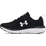 Under Armour Women's Charged Assert 9, Black/White, 8 M US