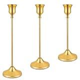 3PCS Candlestick Holders, Taper Candle Holder for Candlesticks, Metal Taper Candle Holders Glaceful Decor Set for Wedding Centerpieces, Christmas, Birthday Party, Holiday Dinning Table Décor