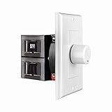 OSD Audio 100W in Wall Volume Control Impedance Matching for Home Speakers, Rotary Knob White SVC100