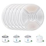 Wonder Creature Cat Water Fountain Filter Replacement, 6/8/12/16/8+4 Pack, Round Carbon Filters for 81oz/2.4L Stainless Steel Top Automatic Pet Fountain (6 Pack)