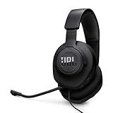 JBL Quantum 100M2 - Wired Over-Ear Gaming Headset with omnidirectional, Detachable mic with Mute Option and Fabric-Covered Memory Foam Ear Cushions, Compatible with All Platforms (Black)