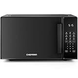 Chefman Countertop Microwave Oven 1.1 Cu. Ft., 1000 Watts with 10 Power Levels, 6 Cooking Presets with One-Touch Express Cook, Eco Mode, Child Safety Lock, & Mute Button - Black