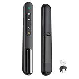 QUI Presentation Clicker with Volume Control, 2.4GHz USB Wireless Presenter Remote, PowerPoint Clicker Slide Advancer Compatible with Mac, Windows, Google Slides, Keynote