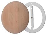 Steinberg14 (no resin) Wooden Vent Cover 6 inch - Universal Supply and Exhaust Valve - Adjustable Vent Cover - Round Wall Ceiling Vent - Wooden Air Diffuser - Sauna Vent Cover with Black Alder Wood
