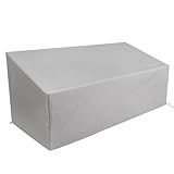 Patio Sofa Cover Waterproof, Heavy Duty 2 Seater Outdoor Bench Loveseat Cover,Patio Furniture Covers for Outside Sofa, Loveseat, Couch, Bench and Glider (Grey, 62.5"Lx35"Wx24/36"H)