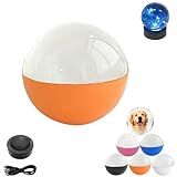 Memory orb Ball, Crystal Ball Video Player Full-Color Dynamic Display Images, Videos, Music Gift Decorative Item (Orange)