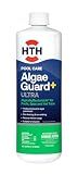 HTH 67244 Swimming Pool Care Algae Guard Ultra - Long Lasting Formula, Eliminates & Prevents Green, Black, and Mustard Algae, Fast Acting & Effective Swimming Pool Chemical, 32oz