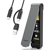 FIDECO M.2 NVMe SSD Enclosure, M.2 NVMe to USB Adapter, USB 3.2 Gen 2 (10Gbps) SSD Reader for M & M+B Key, Sandwich Style Design, Tool-Free Installation, Support UASP and Trim (Grey)