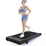 Lacuffy Walking Pad, 6% Walking Pad with Incline, No-Assembly Walking pad Treadmill with APP and Remote Control, LED Display, 2.5 HP Quiet Under Desk Treadmills, 300 lbs Capacity