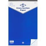 ALVIN Cross Section Graph Paper Pad 11" x 17" Model 1422-10 Acid-Free Use with Pencil or Ink Laser Copier and Inkjet Compatible 10" x 10" Grid - 50 Sheet Pad 11 x 17 inch
