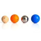 Potent Hockey Stick Handling Trainer Balls (4 Pack) - Weighted Set for Hockey Training, Equipment for Indoor & Off-Ice Practice - Enhance Skills, Speed, & Reaction Times