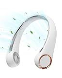 Gaiatop Portable Neck Fan Rechargeable, Hands-Free 360° Cooling, 17hrs Runtime, Battery Powered Personal Wearable Fan Quiet, Summer Outdoor Travel Essentials, Birthday Gifts for Women Men Teens, White