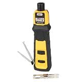 Klein Tools VDV427-300 Impact Punchdown Tool with 66/110 Blade, Reliable CAT Cable Connections, Adjustable Force, Includes Pick and Spudger