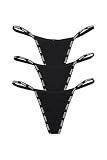 Bonds Women’s Thong Underwear 3-Pack – Breathable Cotton Blend, Soft Stretch, Everyday Comfort Black/Black/Black