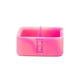 Hemper Cache Unbreakable Silicone Ashtray with Poker – Heat-Resistant Debowling Ashtray for Smokers – Non-Stick, Easy-to-Clean Ash Holder for Home Office, and Outdoor Use – (Glow In The Dark Pink)