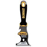 DEWALT 9-in-1 Painter's Tool | Straight Scraper, Curved Scraper, Gouger, Roller Cleaner, Can Opener, Bottle Opener, Nail Puller, Screwdriver, Hammer | Carbon Steel w/Soft Grip Handle | DXTT-2-200