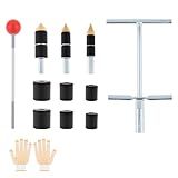 Pipe Water Stopper Kit Stainless Steel Pipe Water Stop Needle Home Improvement for Fast Water Line Pipe Repairs Plumbing Hot Melt Pin Jet Sweat Plumbing Kit Tool with Glove