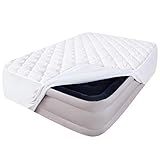 Queen Mattress Pad Thick Quilted Mattress Topper, Air Mattress Cover, Super Soft Breathable and Noiseless Down Alternative Fiber Extra Thick Mattress Pad with Deep Pocket Fits up to 23 Inch Mattress