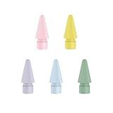 MXCOIRTP 5PCS Replacement Tips for iPad Pencil, Apple Pencil Tips 7 Color iPencil Nib Compatible with Apple Pencil 1st & 2nd Gen, Pink/Yellow/Purple/Blue/Green
