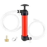 MADHOLLY Hand Fuel Pump Kit - RV Antifreeze Transfer Pump for Camper Trailer with 3 Clamps Leak-proof to Make Winterizing Easier, Siphon Water System for Oil and Liquids