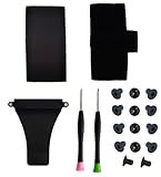 Wallet Replacement Screws + Screwdriver+ Metal Clip, For Metal Wallet Repair Kit， Elastic Cash Strap Replacement for Wallet (Standard Set - Black) (6)
