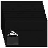 Kisston 10 Pack Legal Size Real Estate Folders Large Vinyl Document Black Real Estate Agent Supplies with Clear Business Card Pocket House Closing Paperwork Envelopes for Documents Organizing
