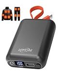 HIMONI 𝟭𝟮𝗩/𝟱𝗩 𝟮𝟬𝟬𝟬𝟬𝗺𝗔𝗵 Heated Jacket Battery Pack, Power Bank with LED Display for Wulcea, Genovega, ULUSERN and Other Heating Apparel，Not for 7.4V