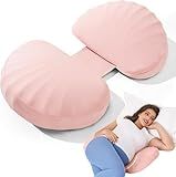 Pregnancy Pillow for Sleeping Memory Foam Pillow for Side Sleeper, Maternity Pillow Support for Back, Belly, HIPS for Pregnant Women, Portable and Adjustable Travel Wedge Pink,30 Pieces