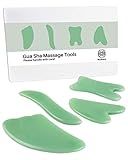 MoHern Gua Sha Massage Tools, 4 Pcs Multi-Shaped Gua Sha Tools for Face & Body