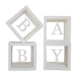 Baby Boxes with Letters for Baby Shower,Baby Shower Gender Reveal Decor | Baby Shower Decorations, Gender Reveal, Transparent Balloon Box Backdrop, Birthday Party